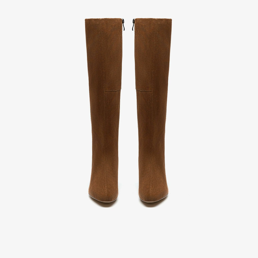 Edina Tall Walnut Suede