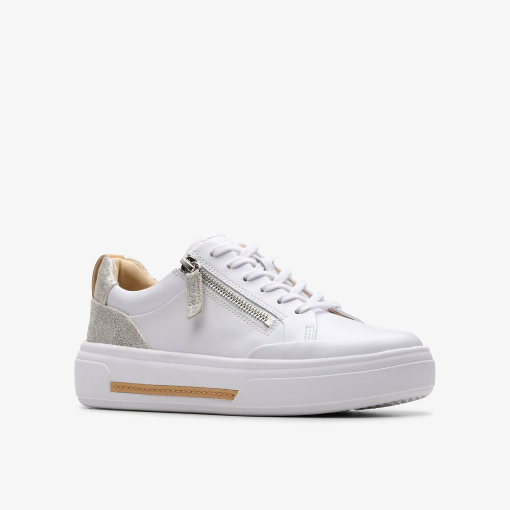 Hollyhock Zip Silver Combination Leather