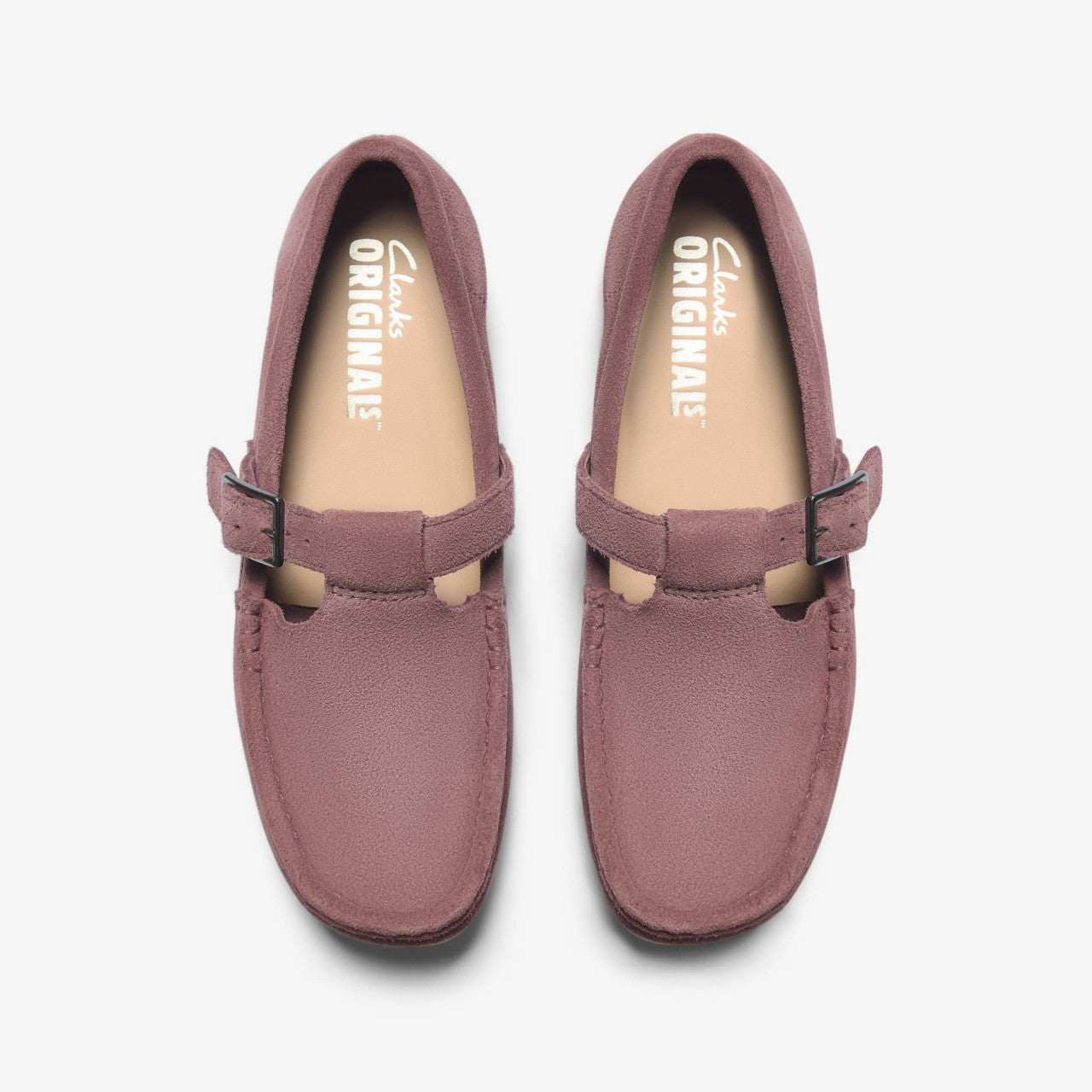 Wallabee T Bar Rose Brown Suede