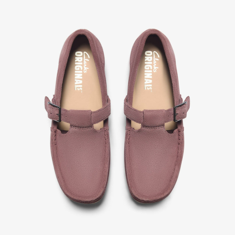 Wallabee T Bar Rose Brown Suede