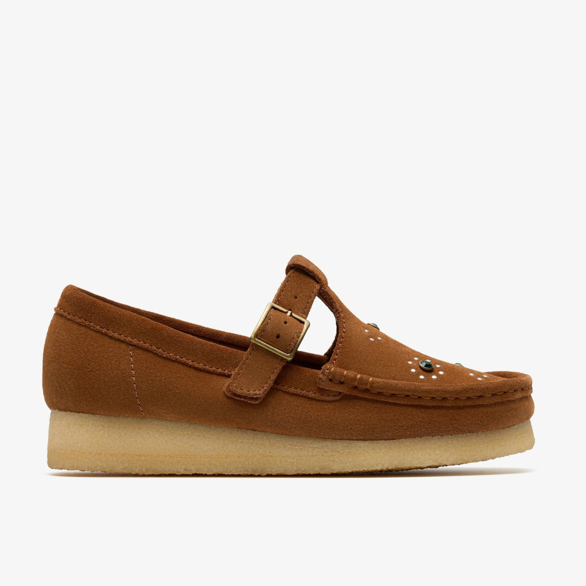 Wallabee T Bar Brown/Orange Suede