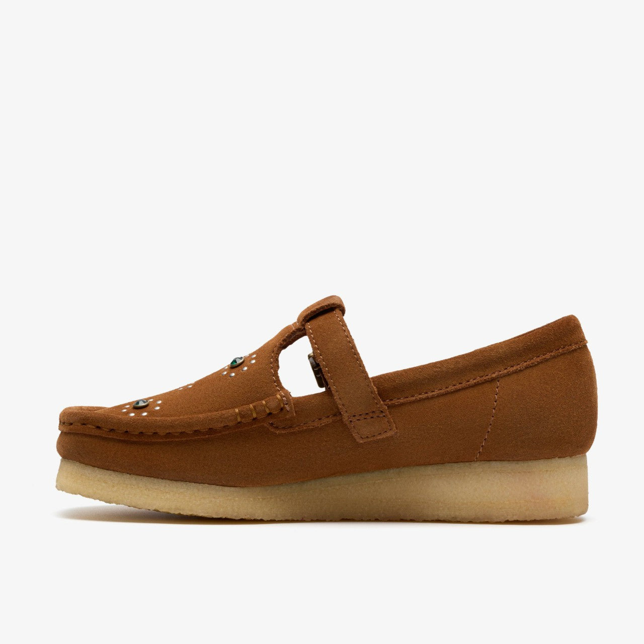 Wallabee T Bar Brown/Orange Suede