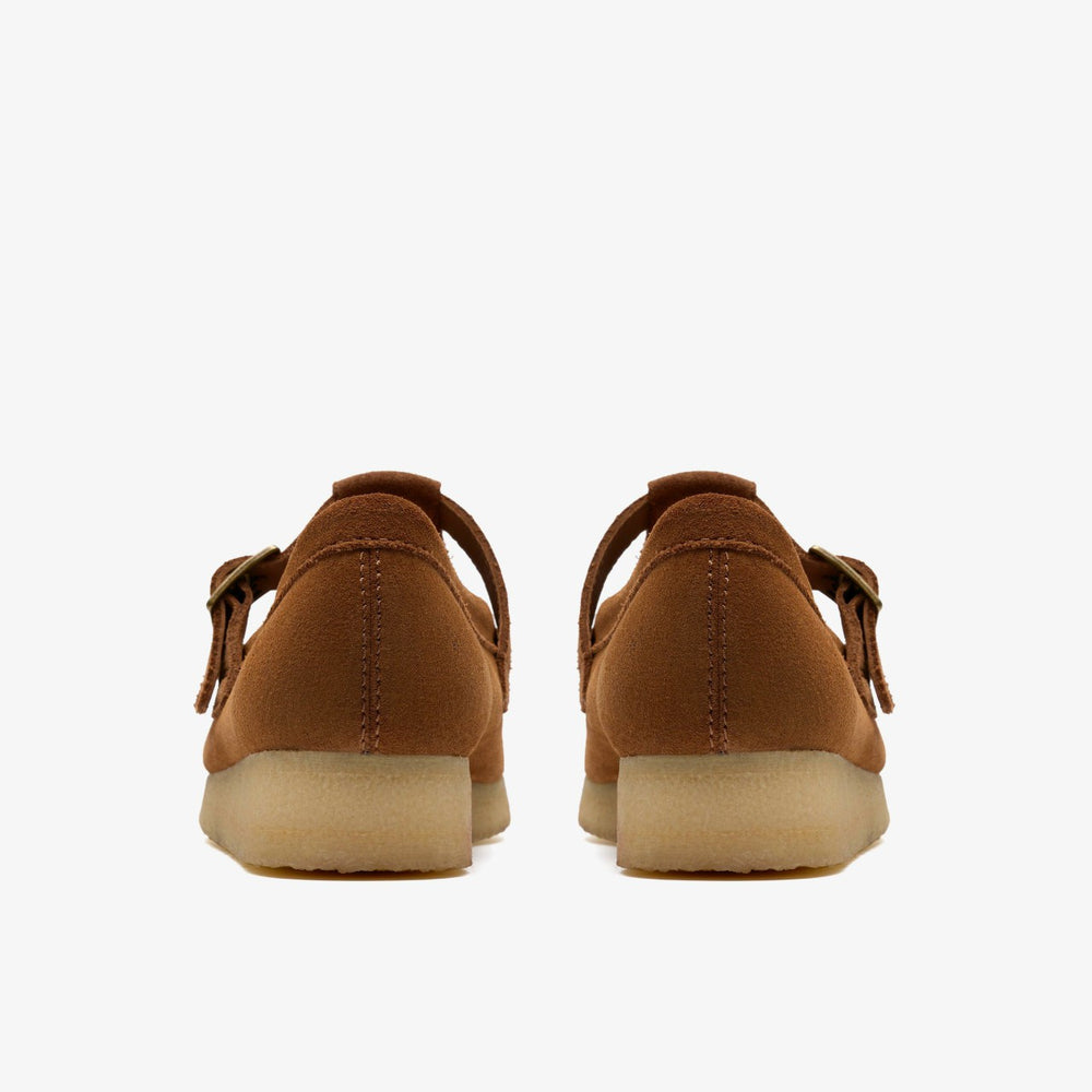 Wallabee T Bar Brown/Orange Suede