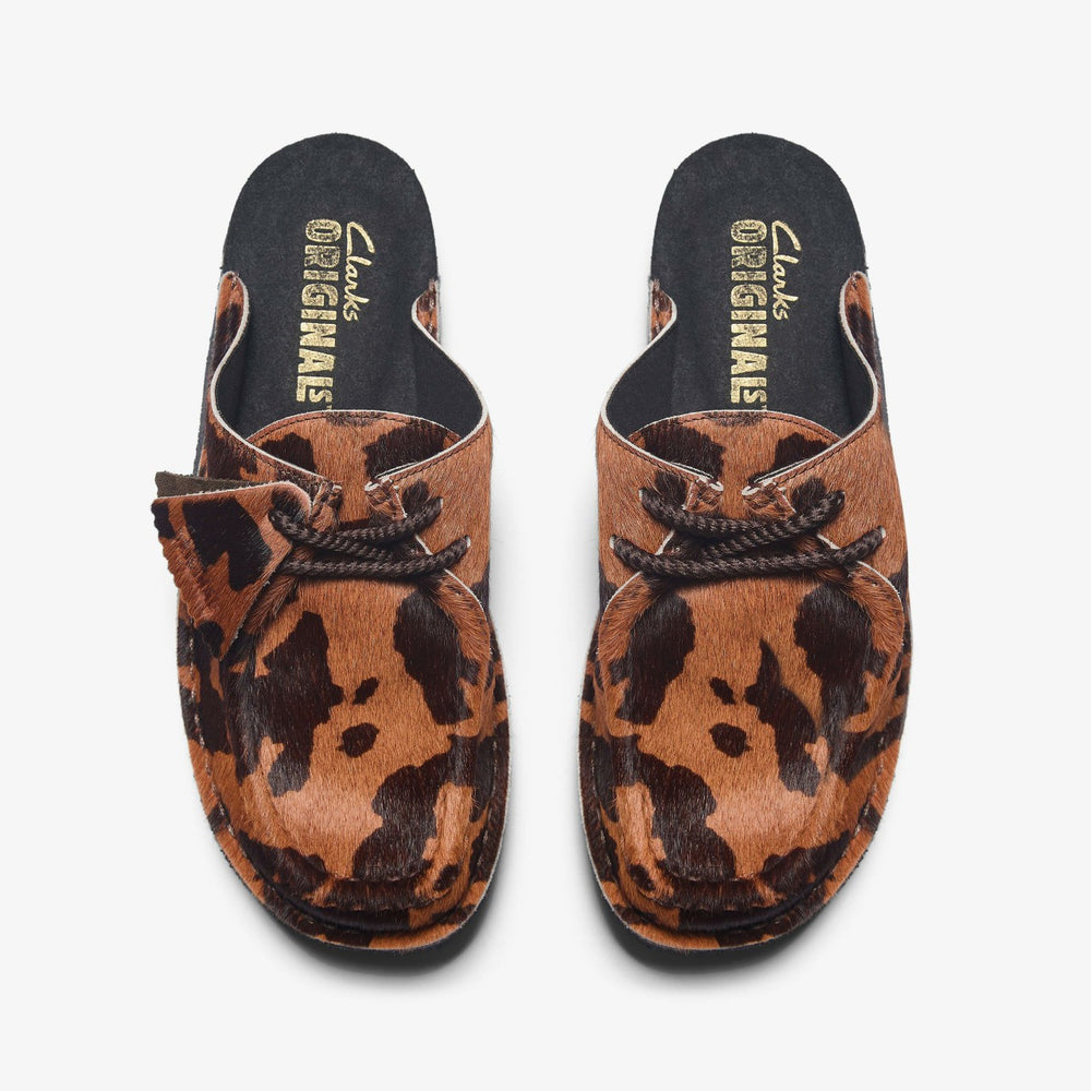 Desert Nomad Mule Brown Cow Print