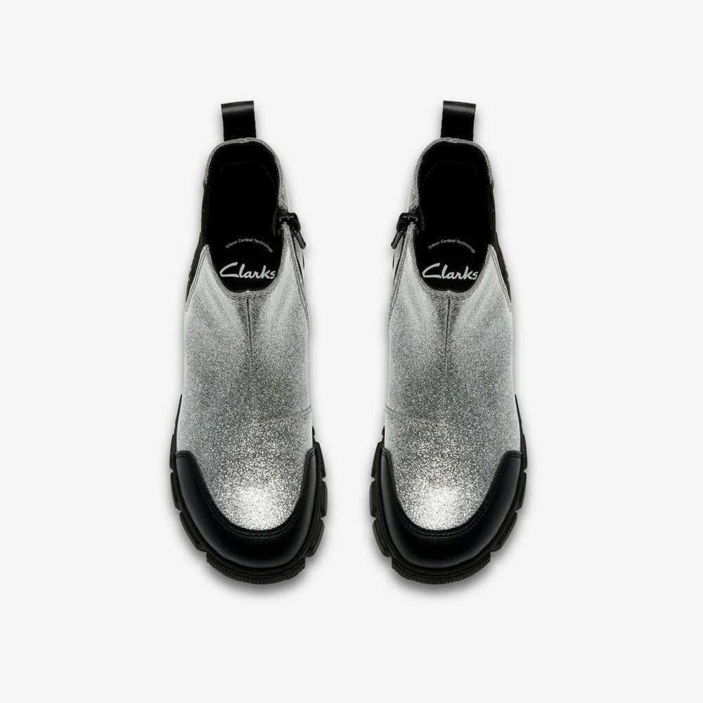 Evyn Chelsea Kid Silver Patent