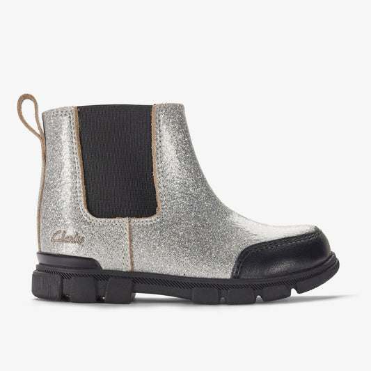 Evyn Chelsea Toddler Silver Patent