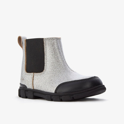 Evyn Chelsea Toddler Silver Patent