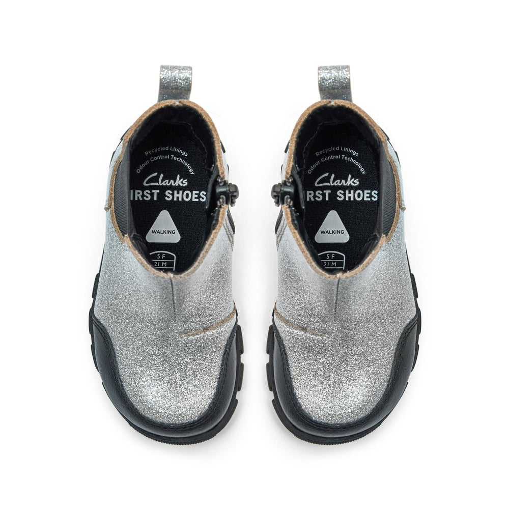 Evyn Chelsea Toddler Silver Patent