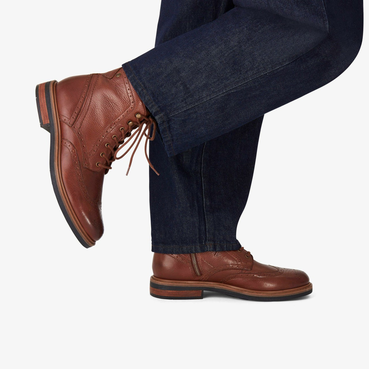 Newford Lace Boot Mid Tan Leather
