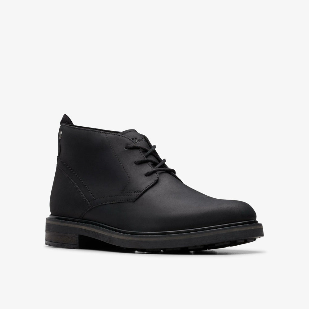 Newford Mid Black Leather