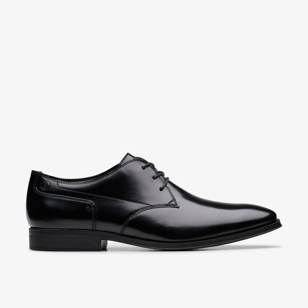 Paulton Lace Black Hi Shine Leather