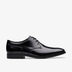 Paulton Lace Black Hi Shine Leather