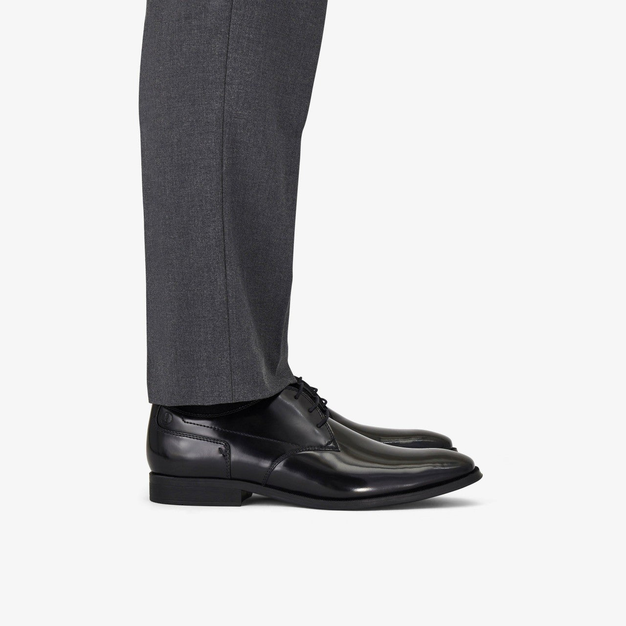 Paulton Lace Black Hi Shine Leather