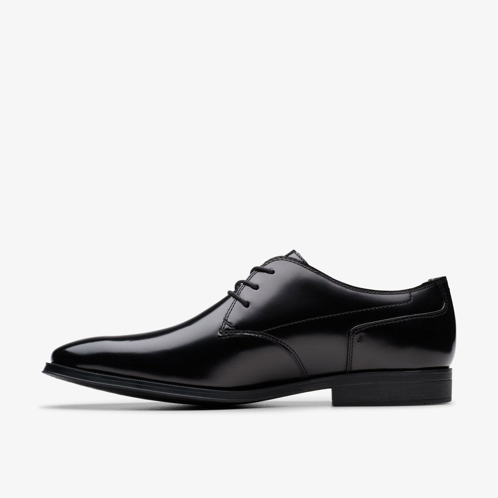 Paulton Lace Black Hi Shine Leather
