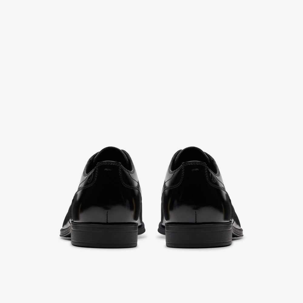 Paulton Lace Black Hi Shine Leather