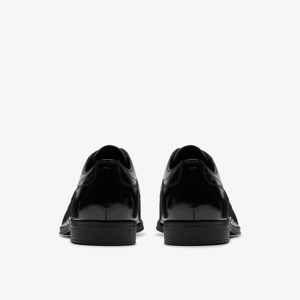 Paulton Lace Black Hi Shine Leather