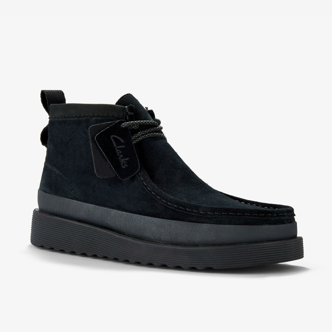 Wallabee FTR2 Hi Black Suede