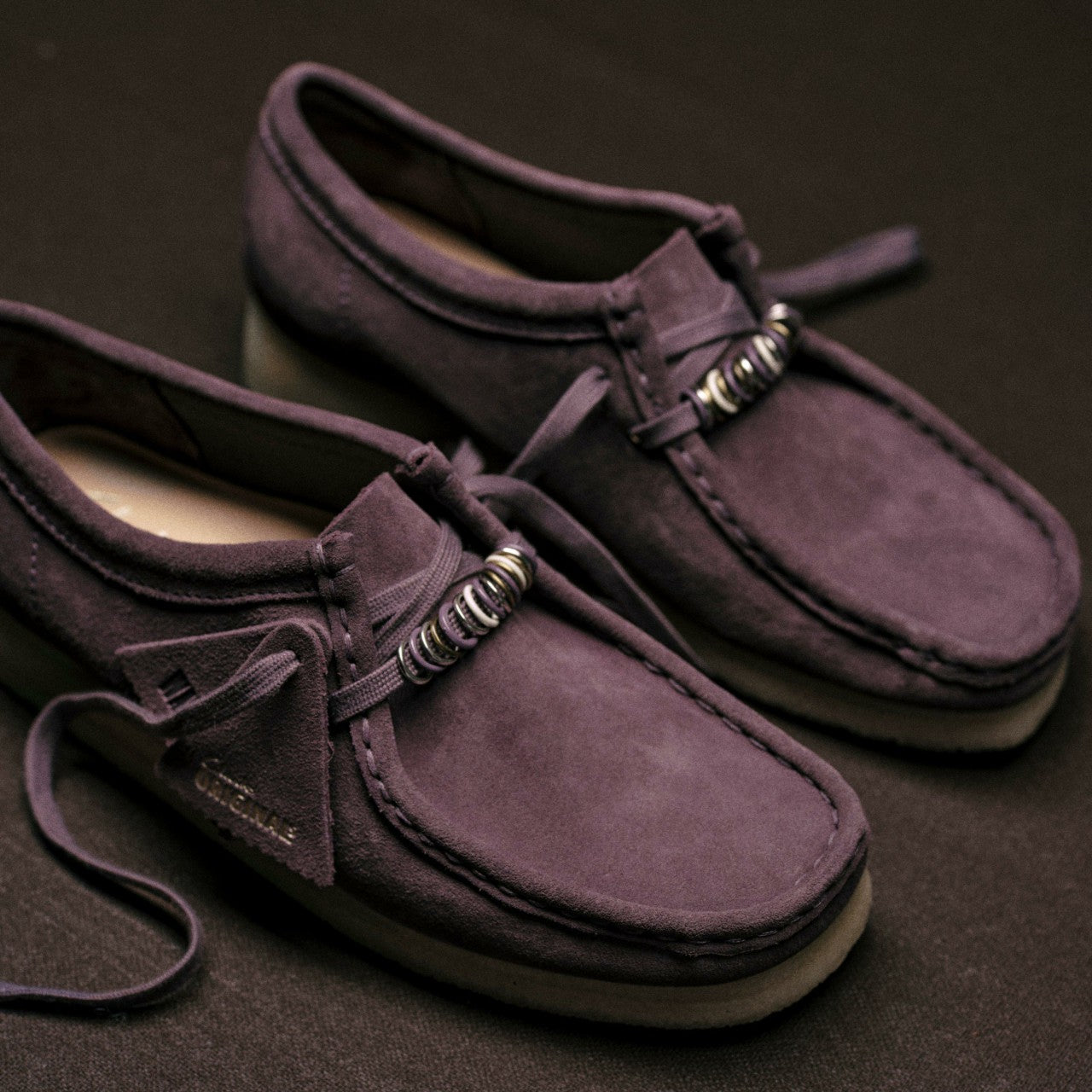 Wallabee Plum Suede