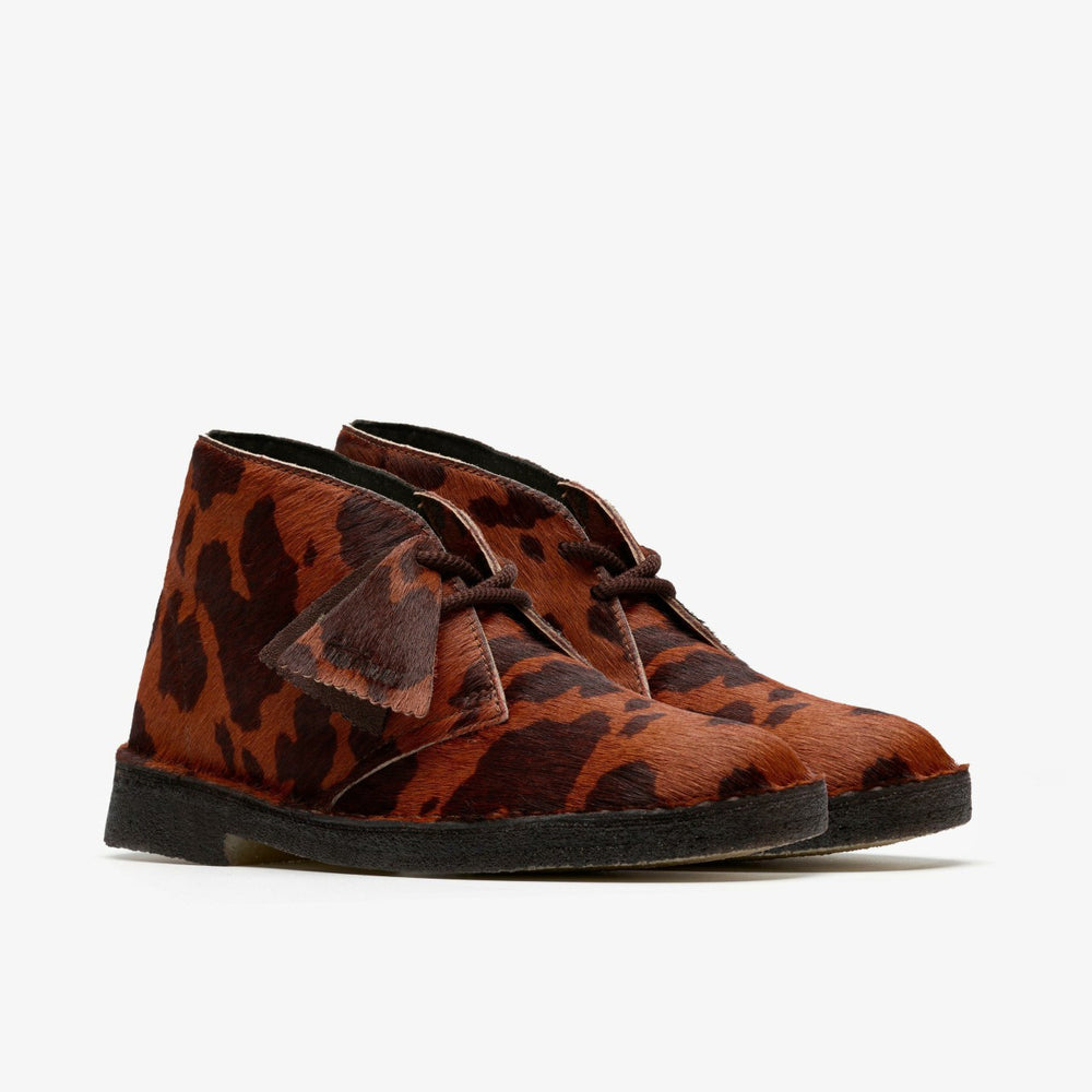 Desert Boot. Brown Cow Print