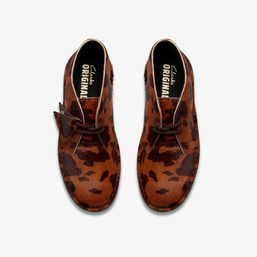 Desert Boot. Brown Cow Print