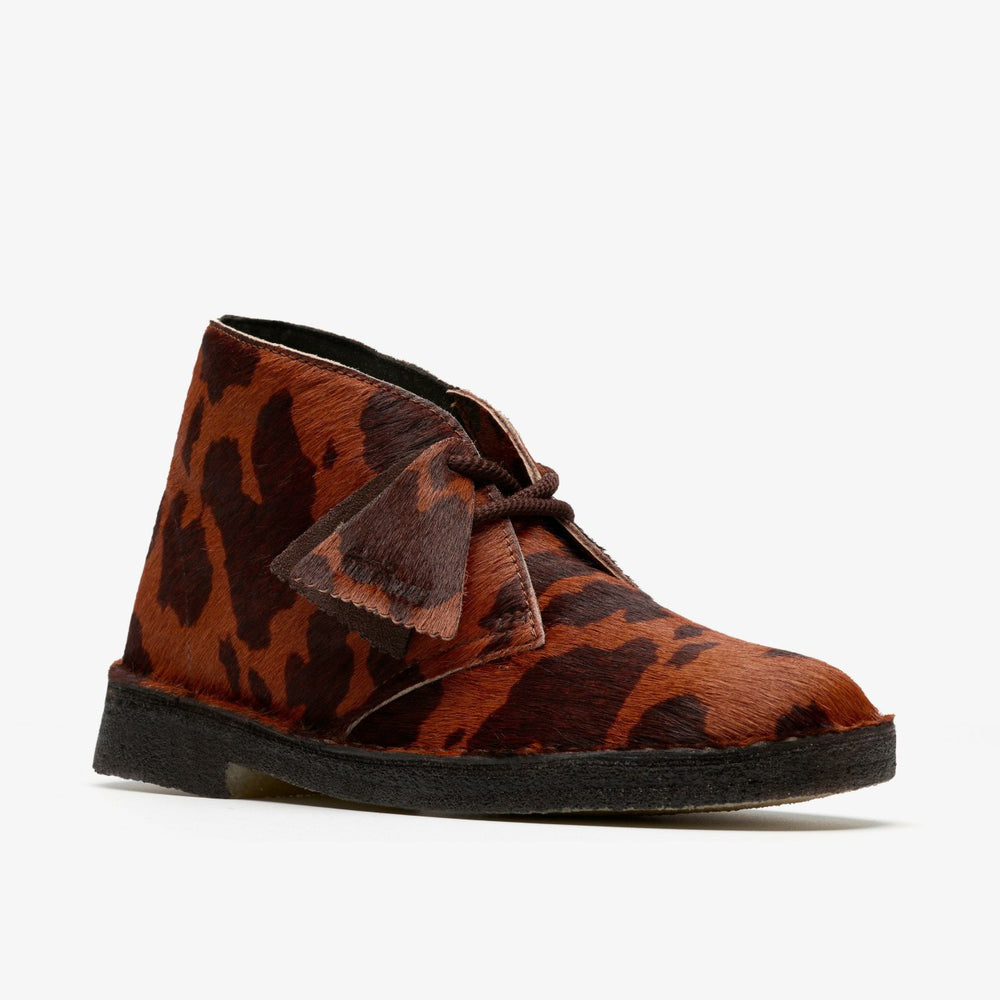Desert Boot. Brown Cow Print