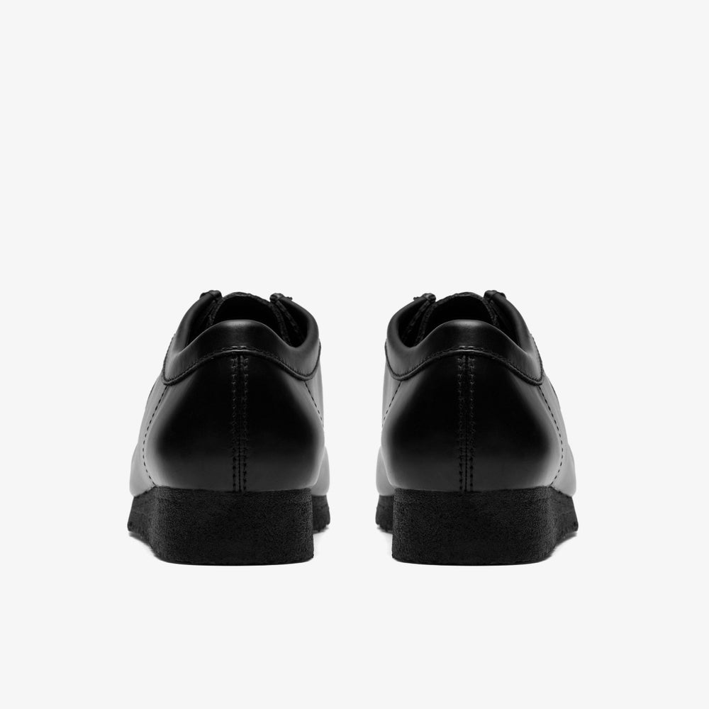 Wallabee Black Hi Shine Leather