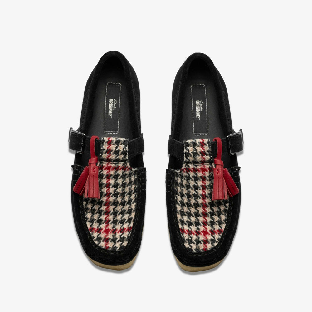Wallabee T Bar Black Tweed Combination