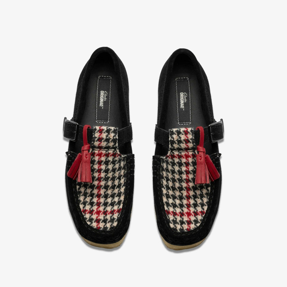 Wallabee T Bar Black Tweed Combination