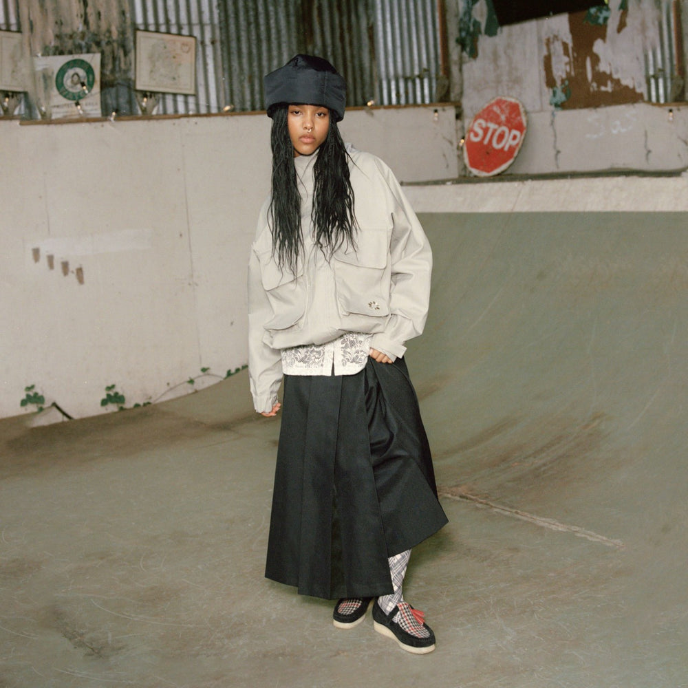 Wallabee T Bar Black Tweed Combination