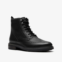 Newford Lace Boot Black Leather