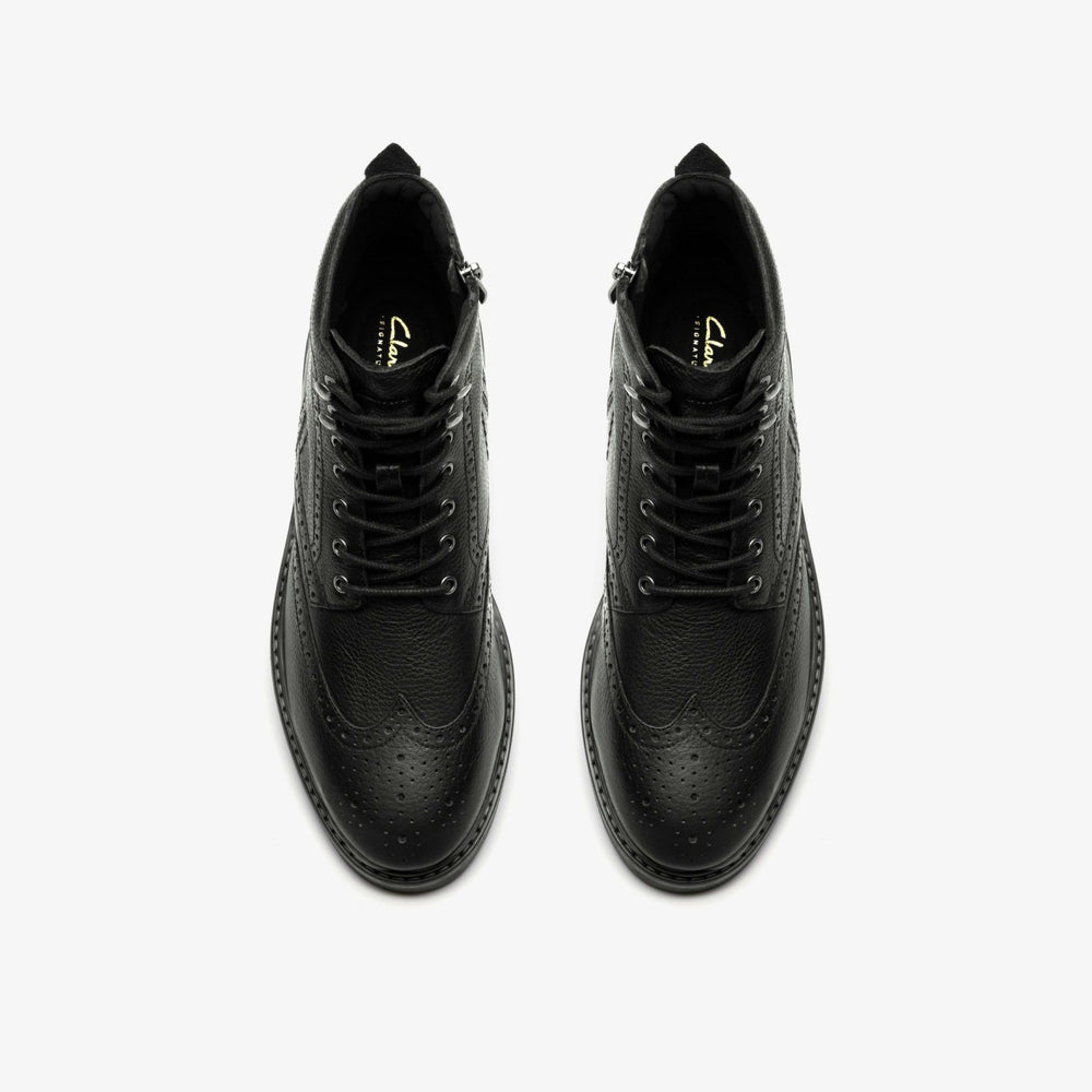 Newford Lace Boot Black Leather