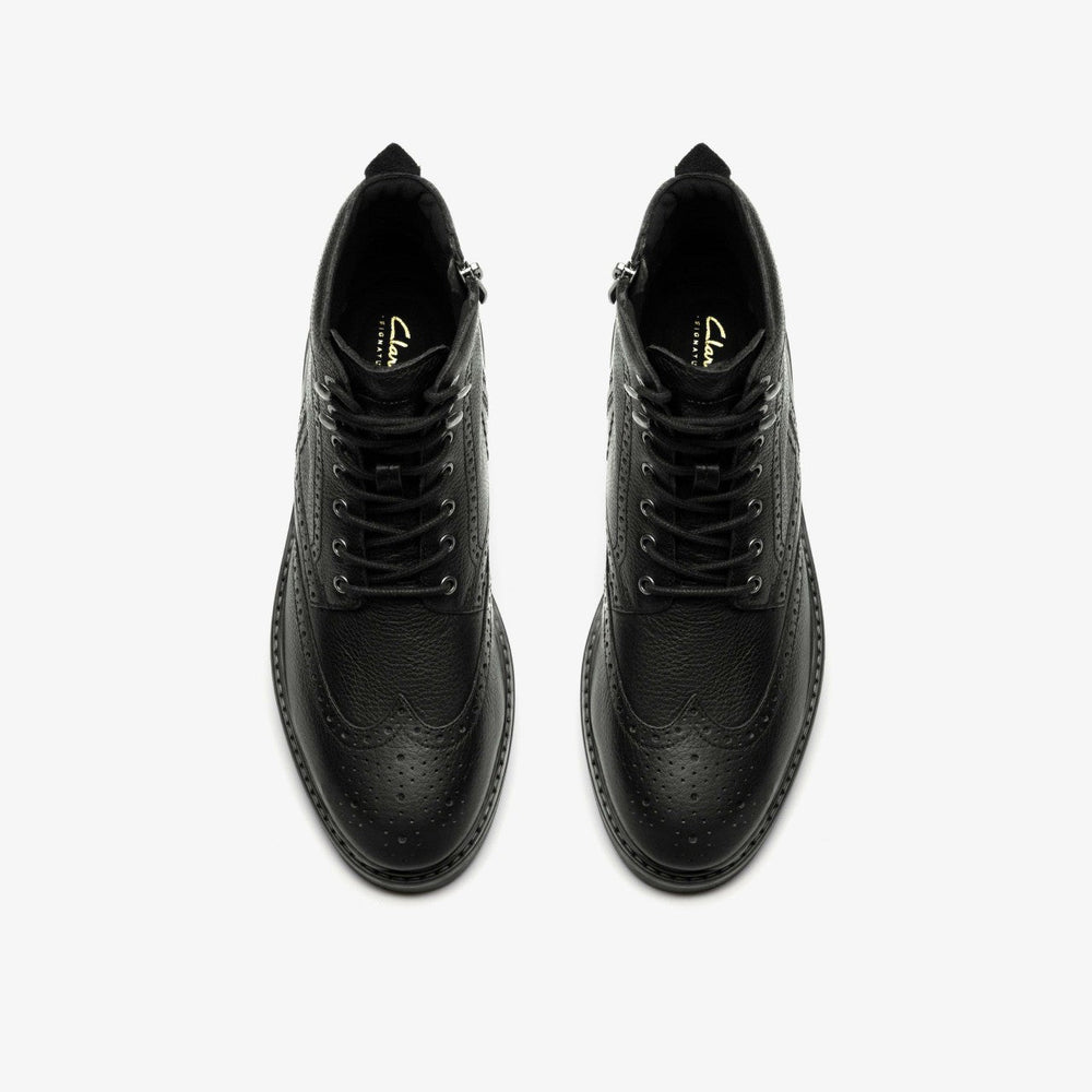 Newford Lace Boot Black Leather
