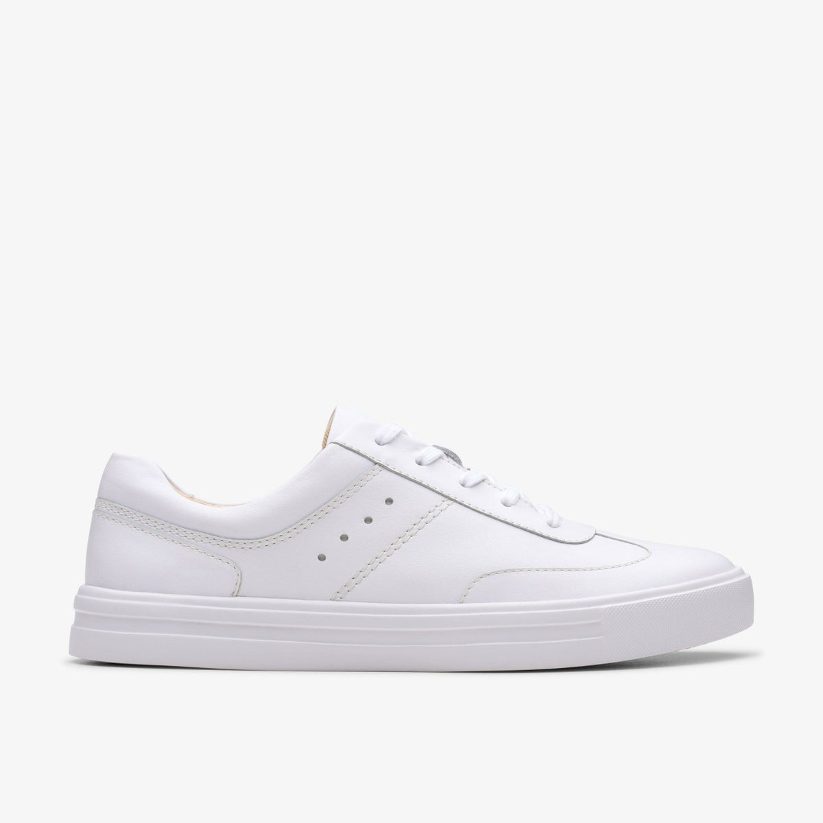 Makea Court White Leather