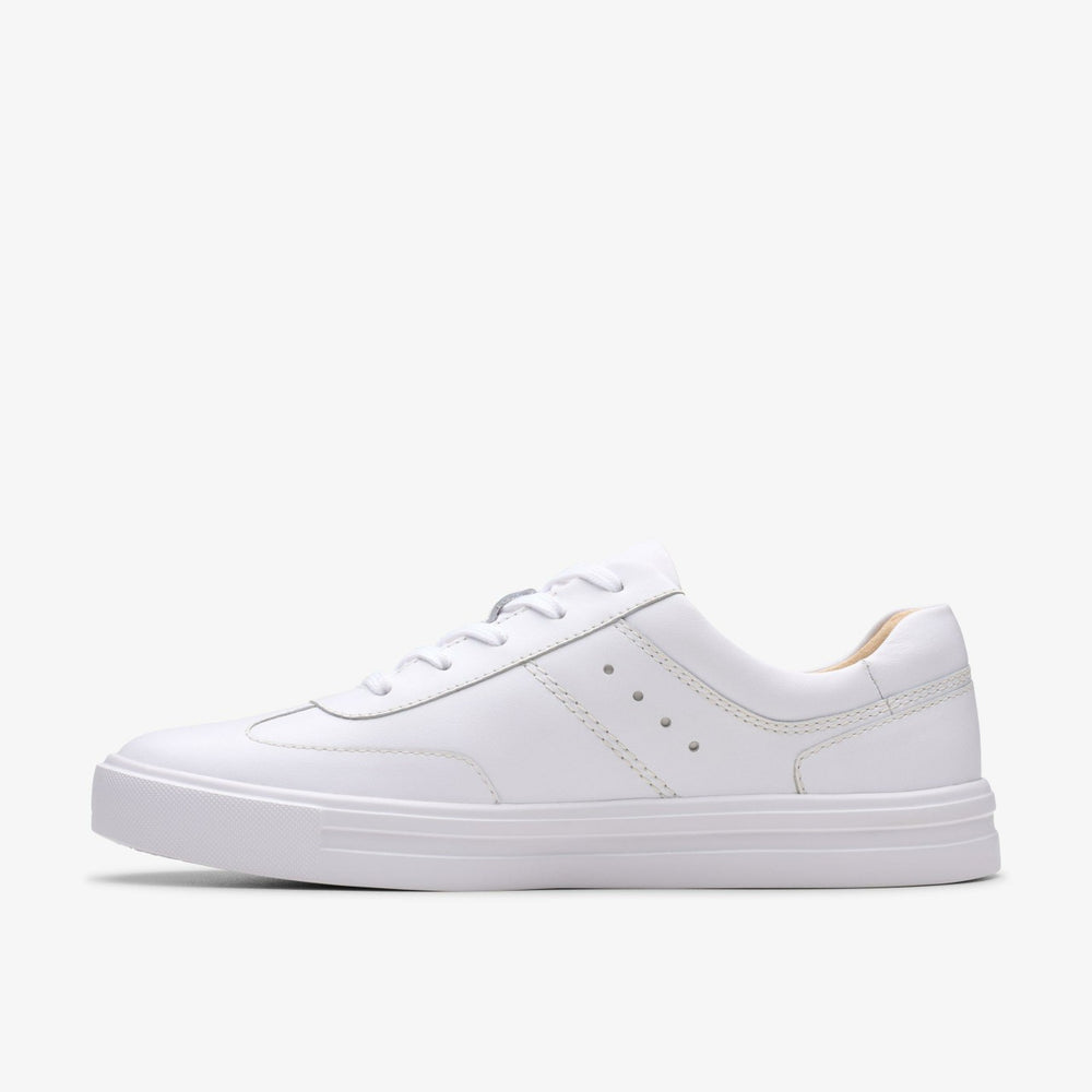 Makea Court White Leather