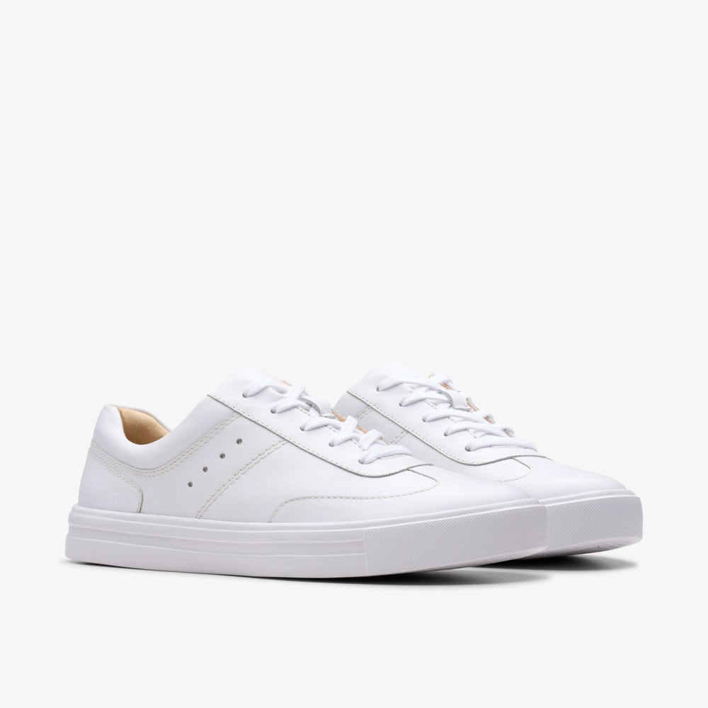 Makea Court White Leather