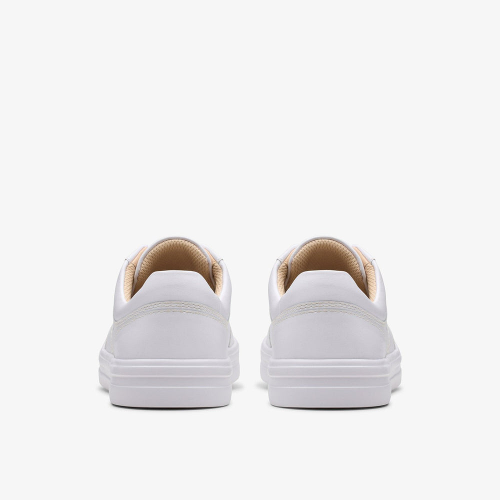 Makea Court White Leather