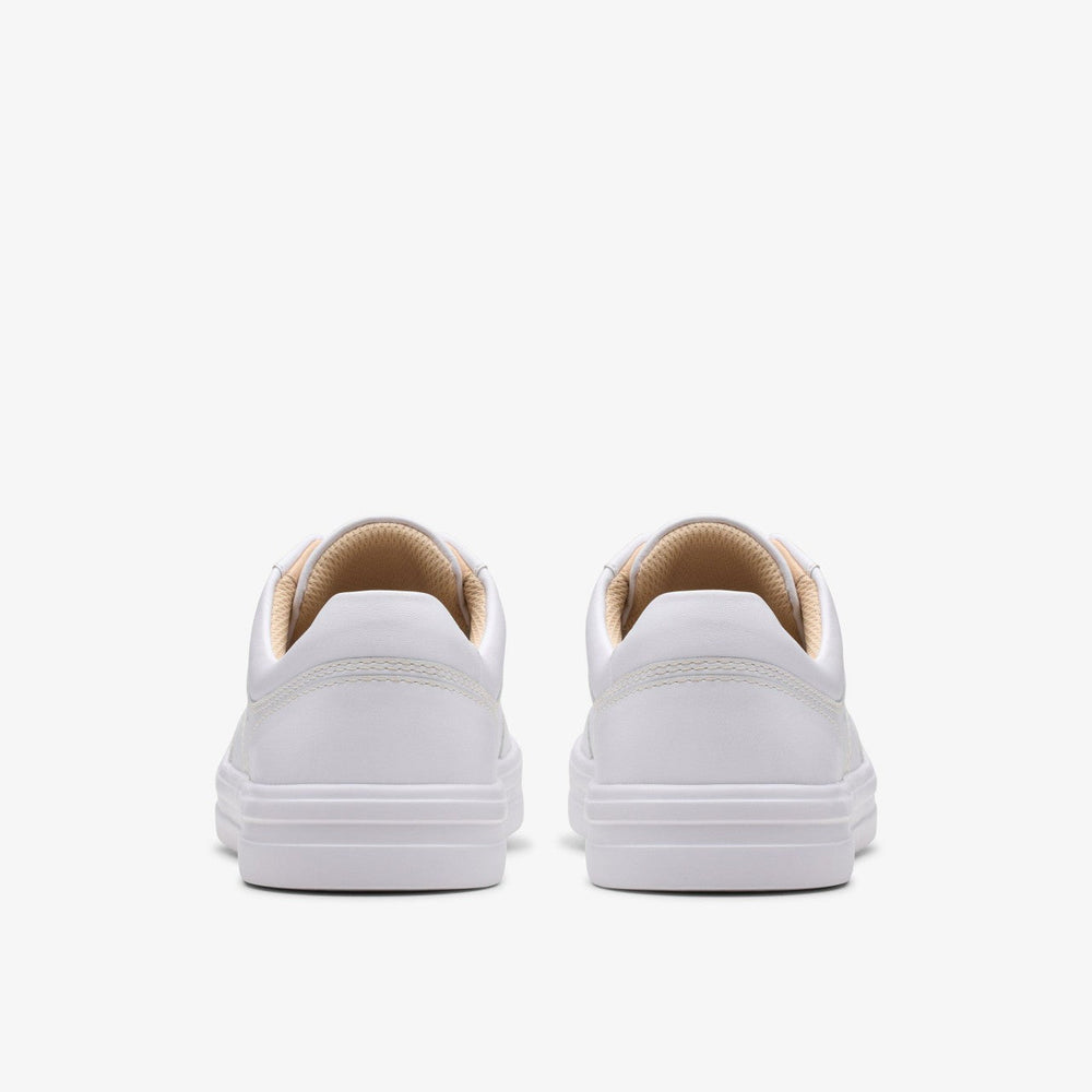 Makea Court White Leather