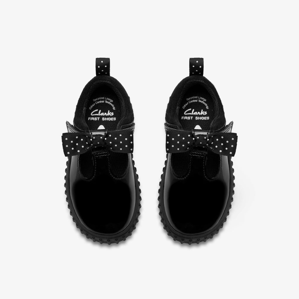 Cove Bow Toddler Black Patent