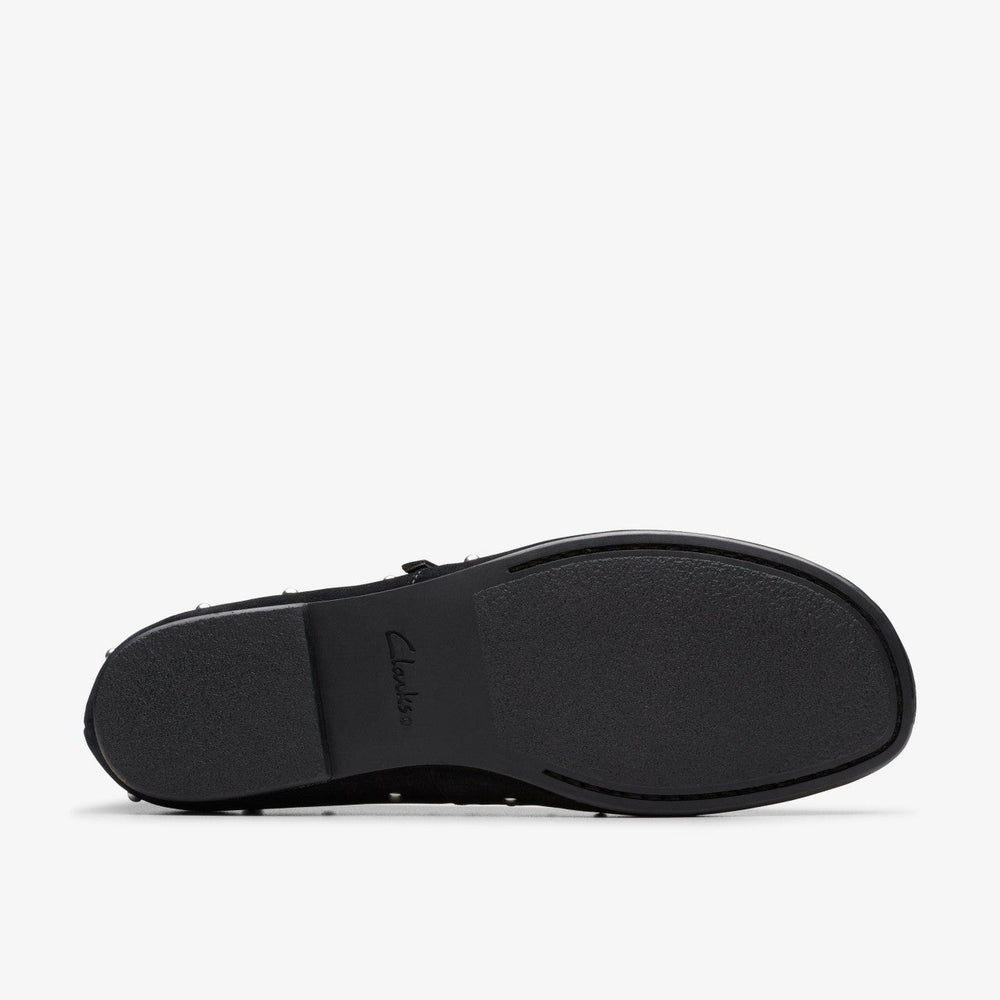 Livia Stud Black Suede