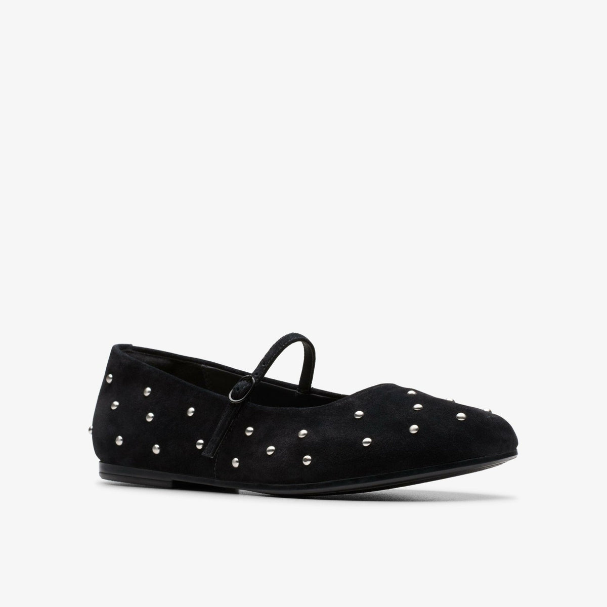 Livia Stud Black Suede