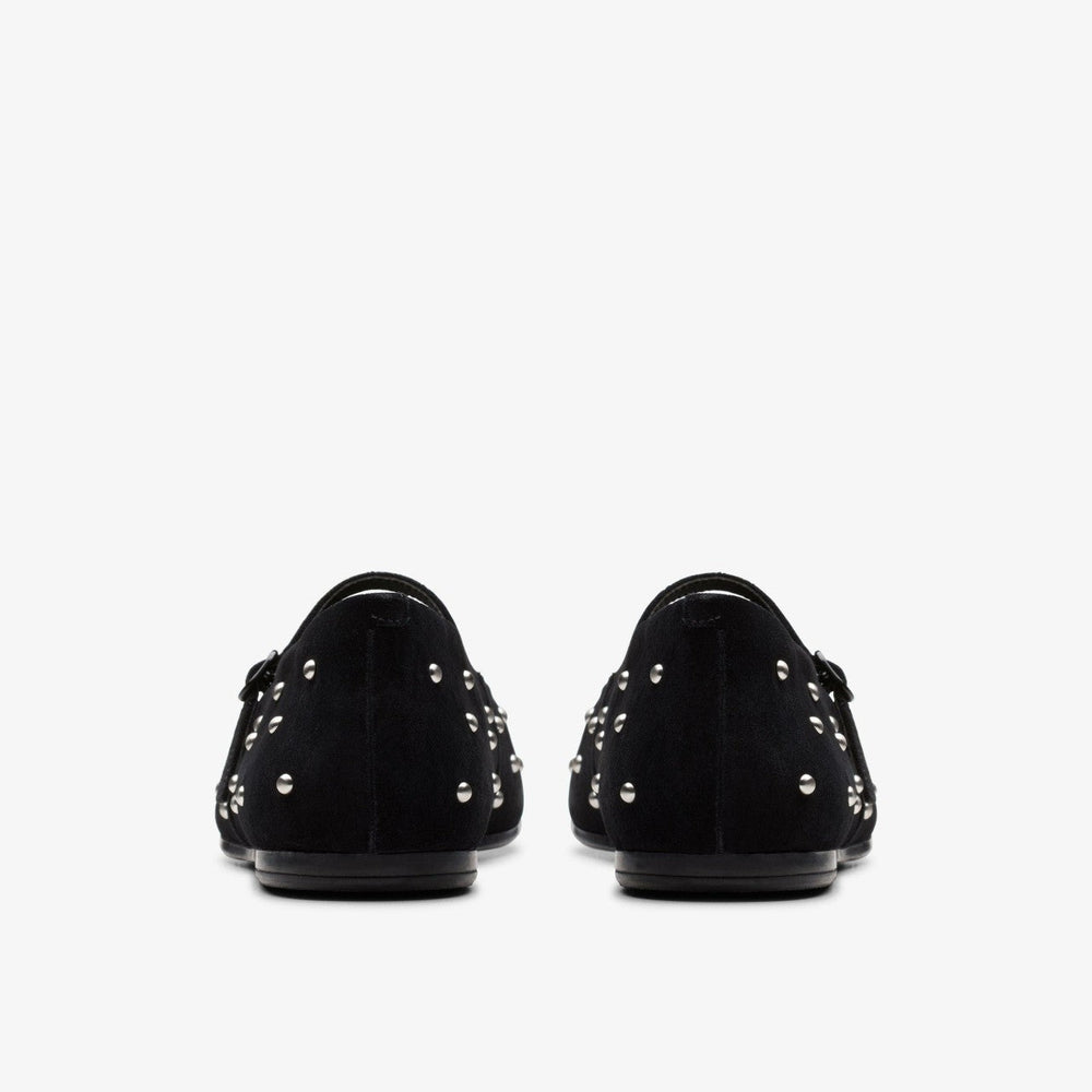 Livia Stud Black Suede
