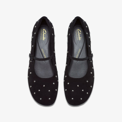 Livia Stud Black Suede