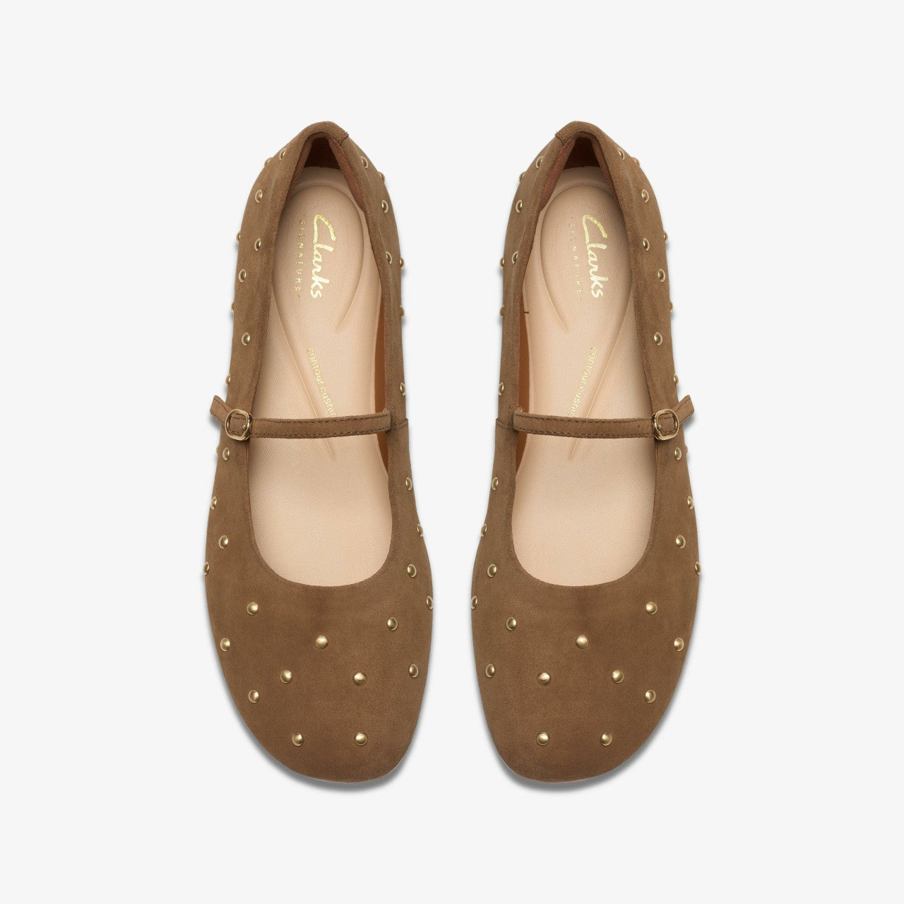 Livia Stud Walnut Suede