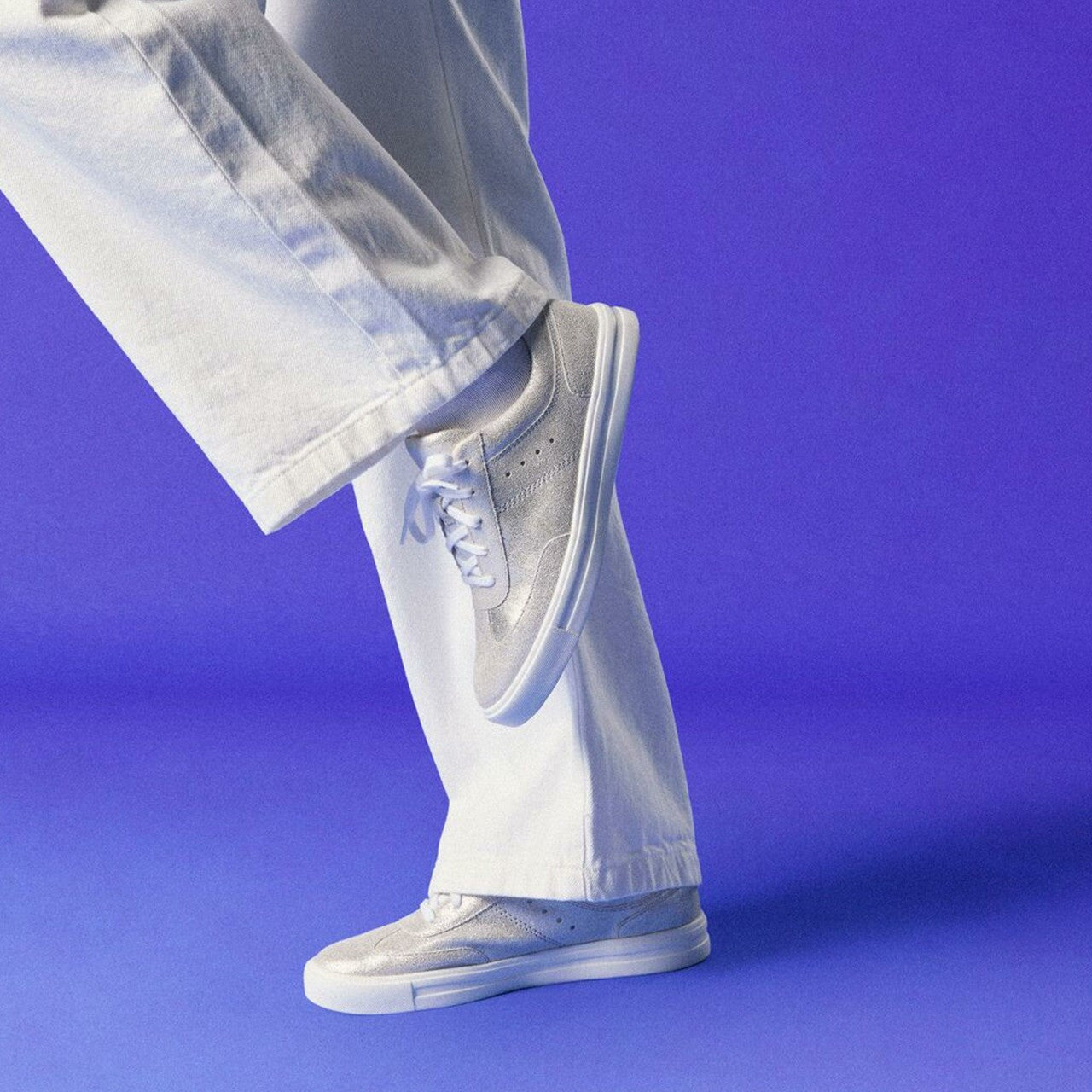 Makea Court Metallic Leather