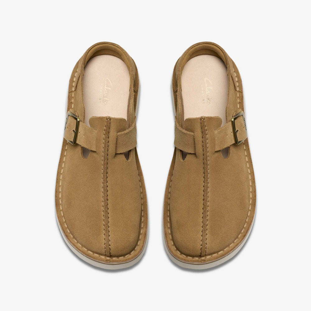 Solsbury Mule Dark Sand Suede