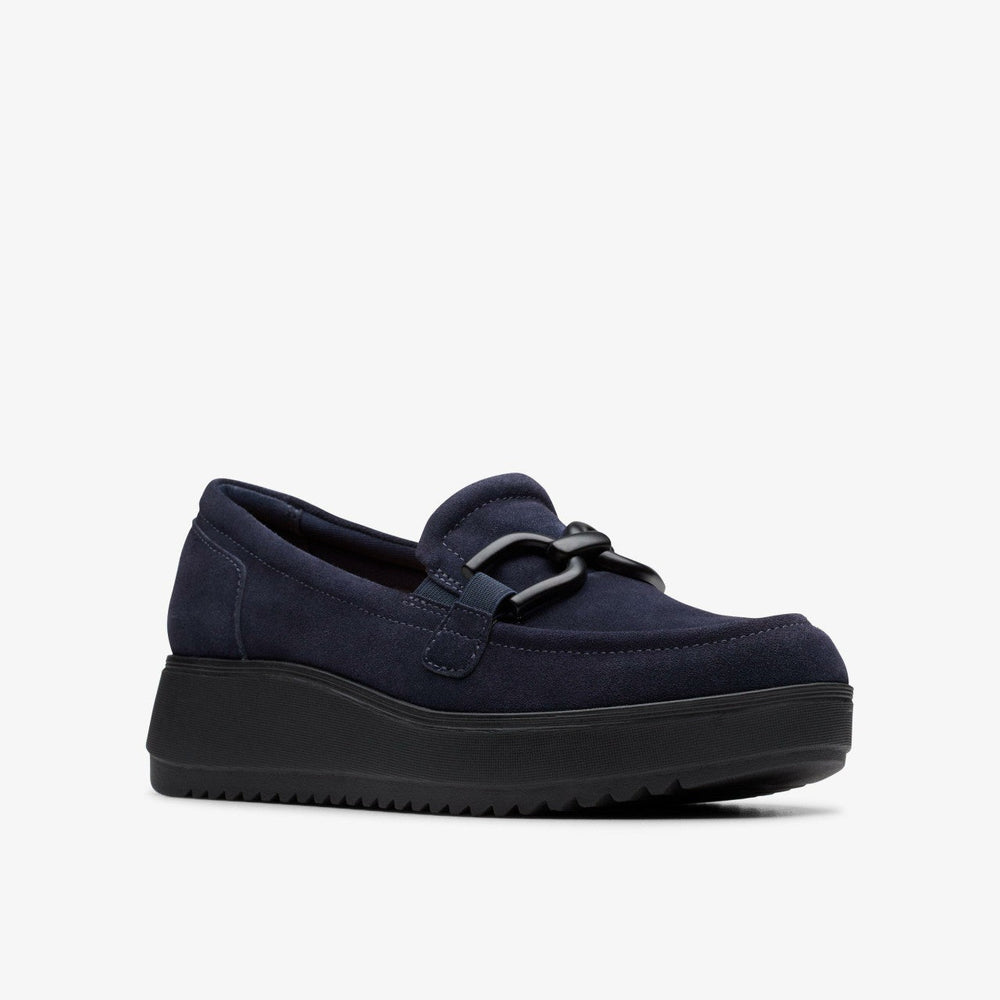 Zylah Top Navy Suede