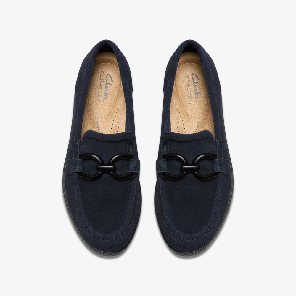 Zylah Top Navy Suede