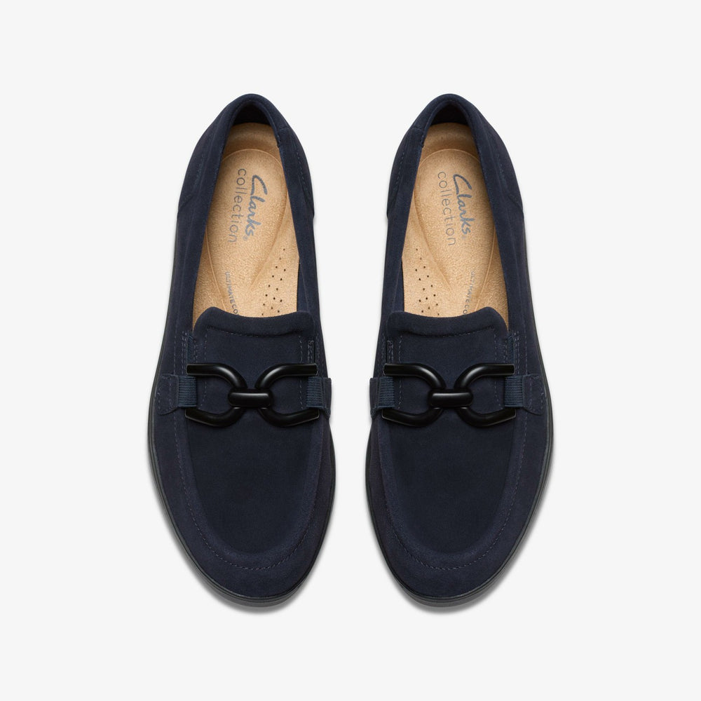 Zylah Top Navy Suede