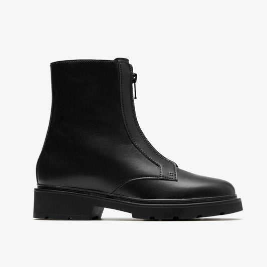 Lauryl Zip Black Leather