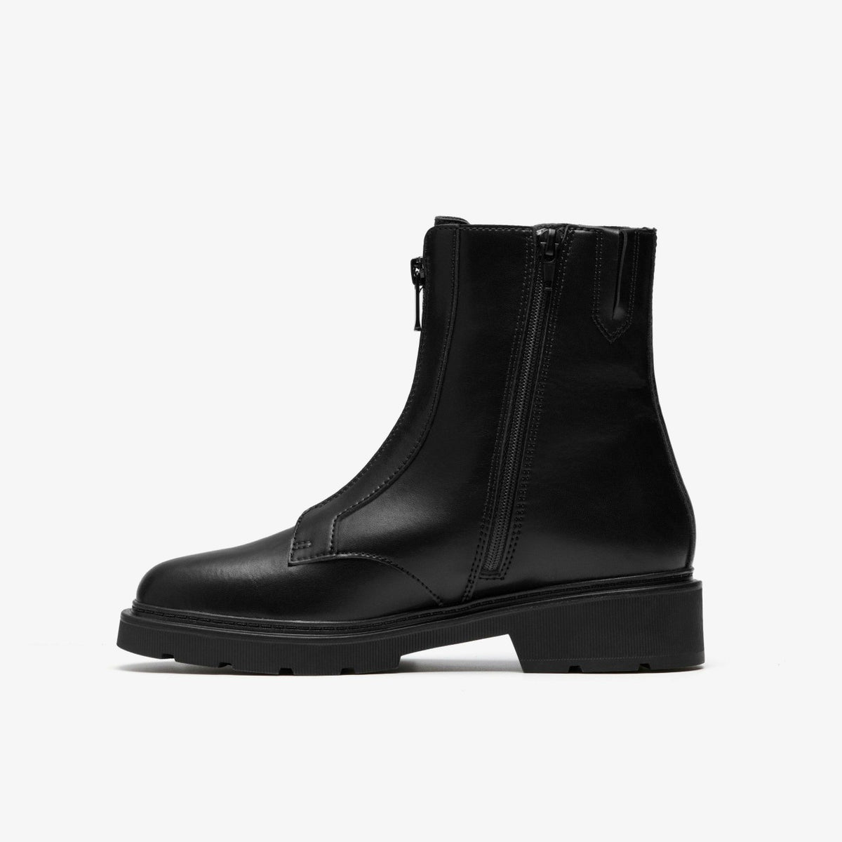 Lauryl Zip Black Leather